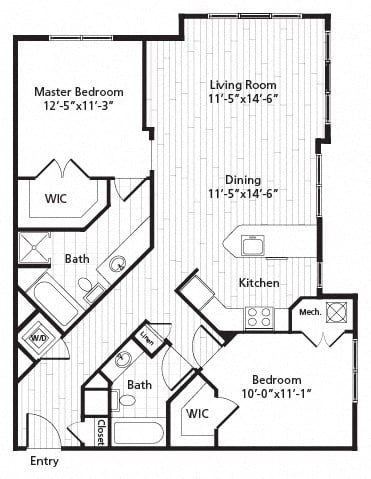Apartment D202 floorplan